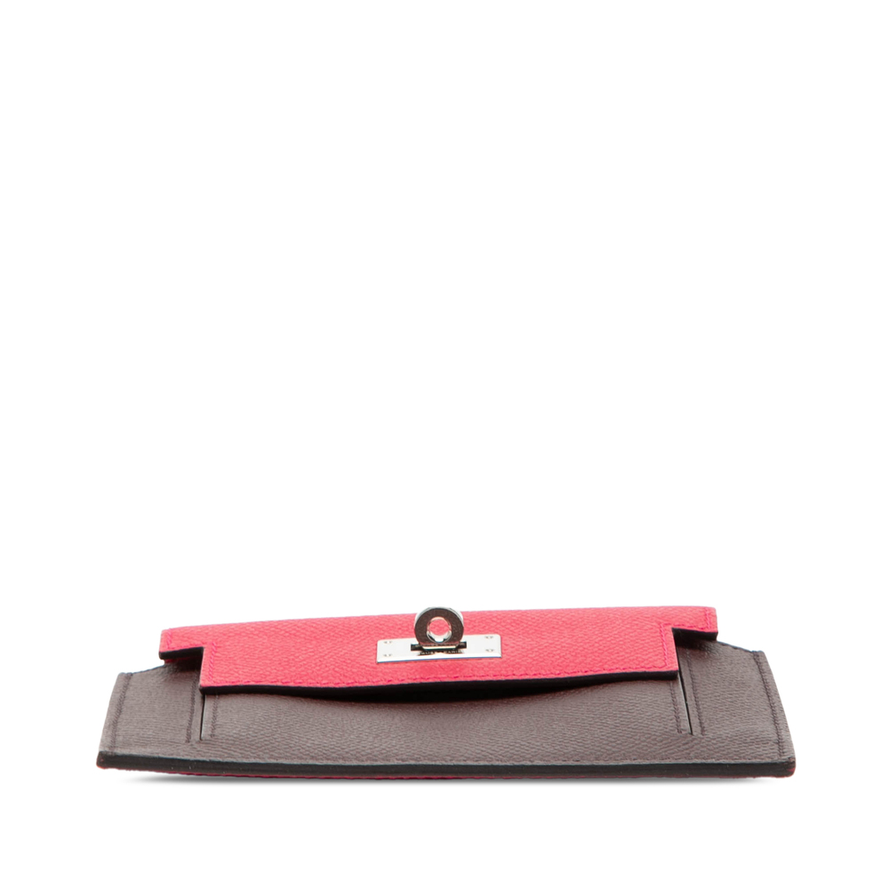 Pre-Loved Hermes Bicolor Epsom Kelly Pocket Compact Wallet - Picture 3 of 7